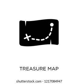 Treasure Map icon. Treasure Map symbol design from Nautical collection. Simple element vector illustration on white background.