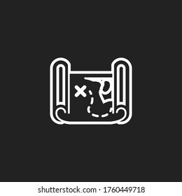 treasure map Icon. Vector illustration EPS 10.