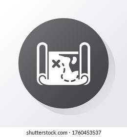 treasure map Icon. Vector illustration EPS 10.