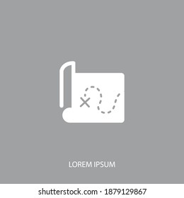 treasure map icon. Vector illustration EPS 10.