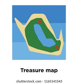 Treasure map icon vector isolated on white background, Treasure map transparent sign , historical stone age symbols