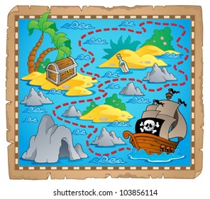 cartoon treasure map