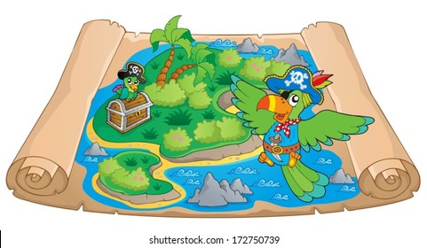 Treasure map theme image 6 - eps10 vector illustration.