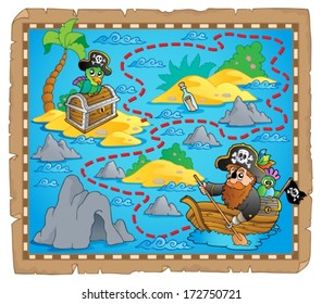 Treasure map theme image 7 - eps10 vector illustration.