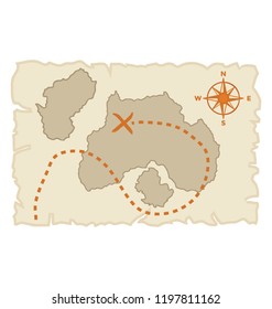 
A treasure map is used by pirates to find treasure for robbery

