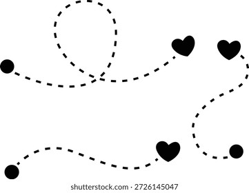 Valentinstag-Konzept-Symbol der Schatzkarte