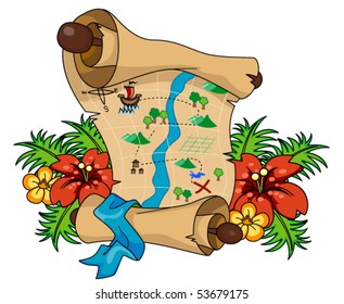 Treasure Map - Vector