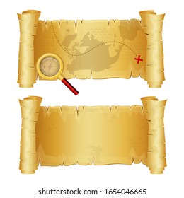 Treasure map vector design illustration isolated on white background