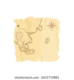 treasure map – vector illustration	