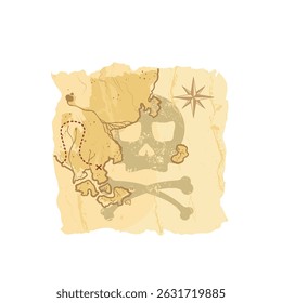 treasure map – vector illustration	