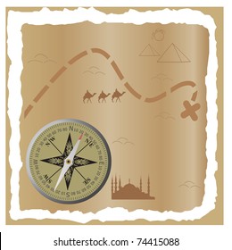 Treasure map. Vector illustration