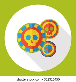 Treasure money flat icon