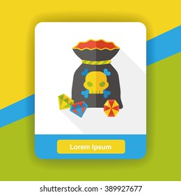 Treasure money flat icon