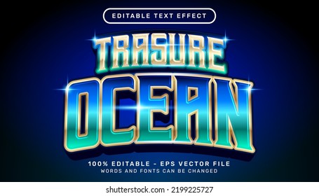 Treasure Ocean 3d Editable Text Effect Template