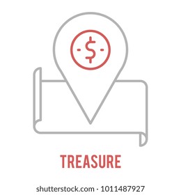 Treasure outline icon