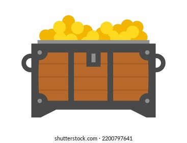 Treasure pirate chest. Vector illustration