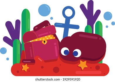 Treasure, reward and treasure hunt icon