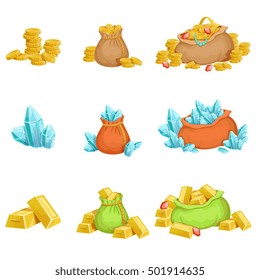 Treasure And Riches Set OF Game Design Elements
