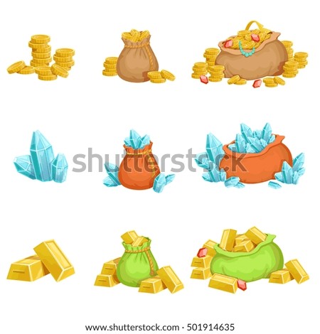 Treasure And Riches Set OF Game Design Elements