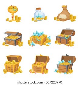 Treasure And Riches Set Of Graphic Design Elements