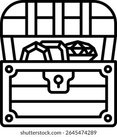 Treasure vector icon. Can be used for printing, mobile and web applications.