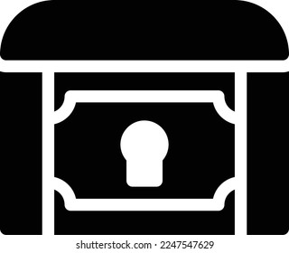 ilustración del vector del tesoro sobre un fondo transparente. Símbolos de calidad superior. Iconos vectoriales de glifos para diseño de conceptos y gráficos. 
