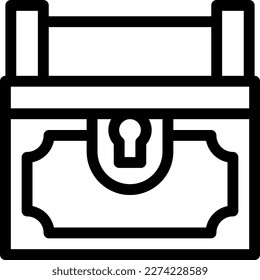 ilustración del vector del tesoro sobre un fondo transparente. Símbolos de calidad premium. Iconos delgados para el concepto y el diseño gráfico.