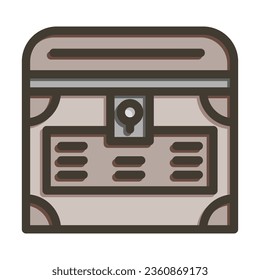 Treasure Vector Thick Line Filled Colors Icon For Personal And Commercial Use.
