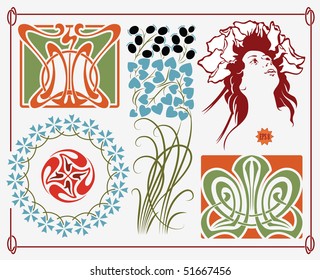treasures of historical design - art-nouveau (based on original)