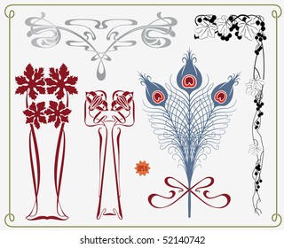 treasures of historical design - art-nouveau (based on original)