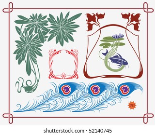 treasures of historical design - art-nouveau (based on original)