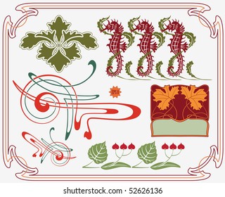 treasures of historical design - art-nouveau (based on original)