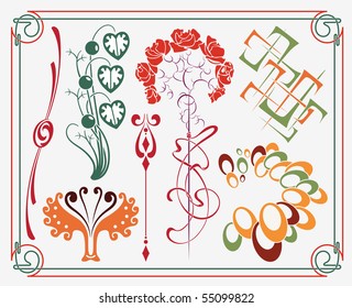 treasures of historical design - art-nouveau (based on original)