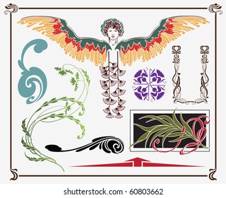 treasures of historical design - art-nouveau (based on original)