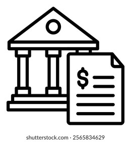 Treasury Icon Element For Design
