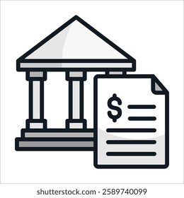 Treasury Icon Element For Design