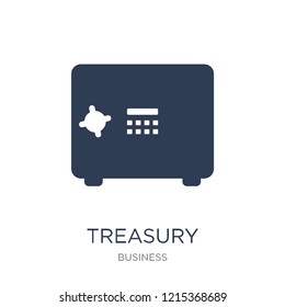 Treasury Icon. Trendy Flat Vector Treasury Icon On White Background From Business Collection, Vector Illustration Can Be Use For Web And Mobile, Eps10