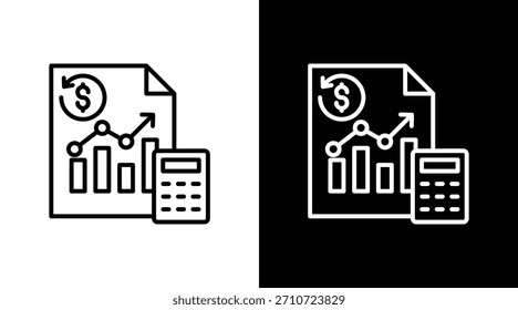 Stock de tesorería con diseño de conjunto de iconos