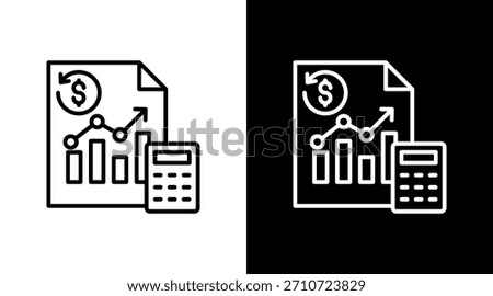 Treasury Stock With Icon Set Design