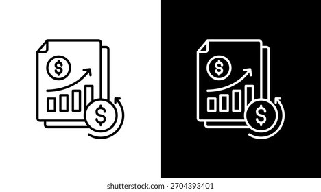 Diseño de conjunto de iconos blancos de stock de tesorería