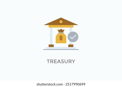 Ícone Do Vetor Do Treasury Ou Ilustração Do Logotipo