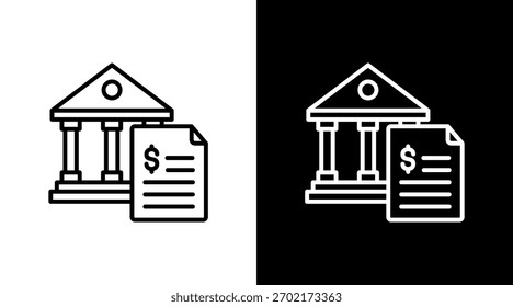 Diseño de conjunto de iconos blancos de tesorería