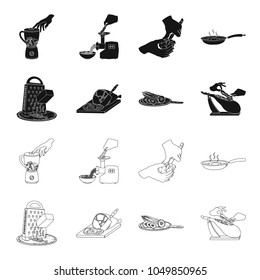 treat, appliance, tool and other web icon in black,outline style.cook, housewife, hands icons in set collection.