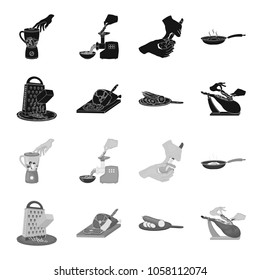 treat, appliance, tool and other web icon in black,monochrome style.cook, housewife, hands icons in set collection.