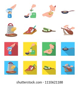 treat, appliance, tool and other web icon in cartoon,flat style.cook, housewife, hands icons in set collection.