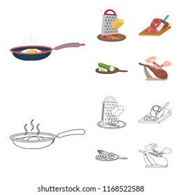 treat, appliance, tool and other web icon in cartoon,outline style.cook, housewife, hands icons in set collection.