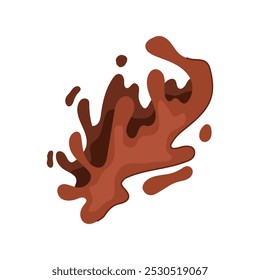 treat chocolate splash cartoon. gourmet rich, creamy decadent, confection melt treat chocolate splash sign. isolated symbol vector illustration