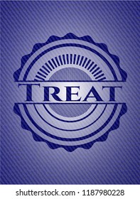 Treat denim background