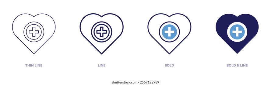 Treat icon in 4 different styles. Thin Line, Line, Bold, and Bold Line. Duotone style. Editable stroke.