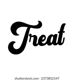 treat text on white background.